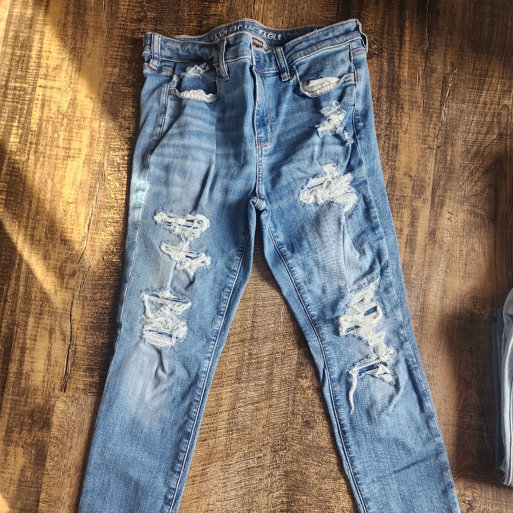 Bundle American Eagle Outfitters Women's Skinny Jeans in Blue Shades - Picture 5 of 8